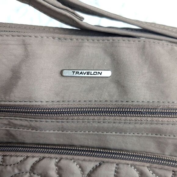 Travelon North/ South Crossbody Travel Bag -Taupe NWT - Picture 12 of 16